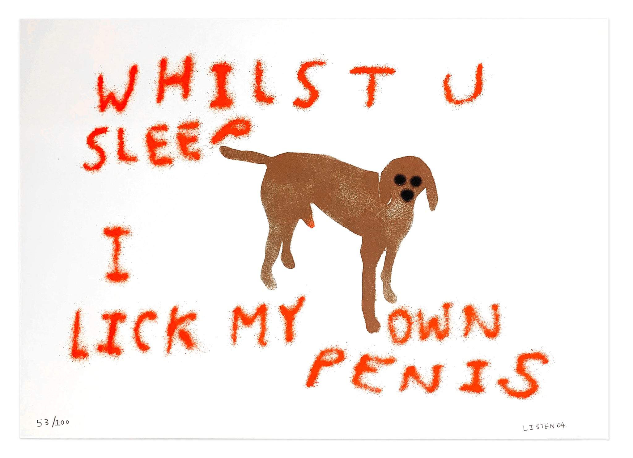 Dog Dick - A2 Screen Print – Listen04